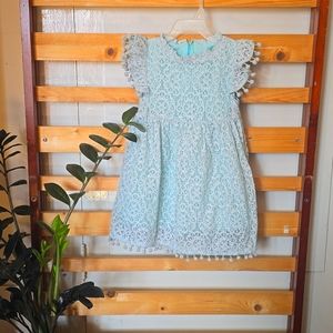 Little girl's Pom Pom Lace Dress